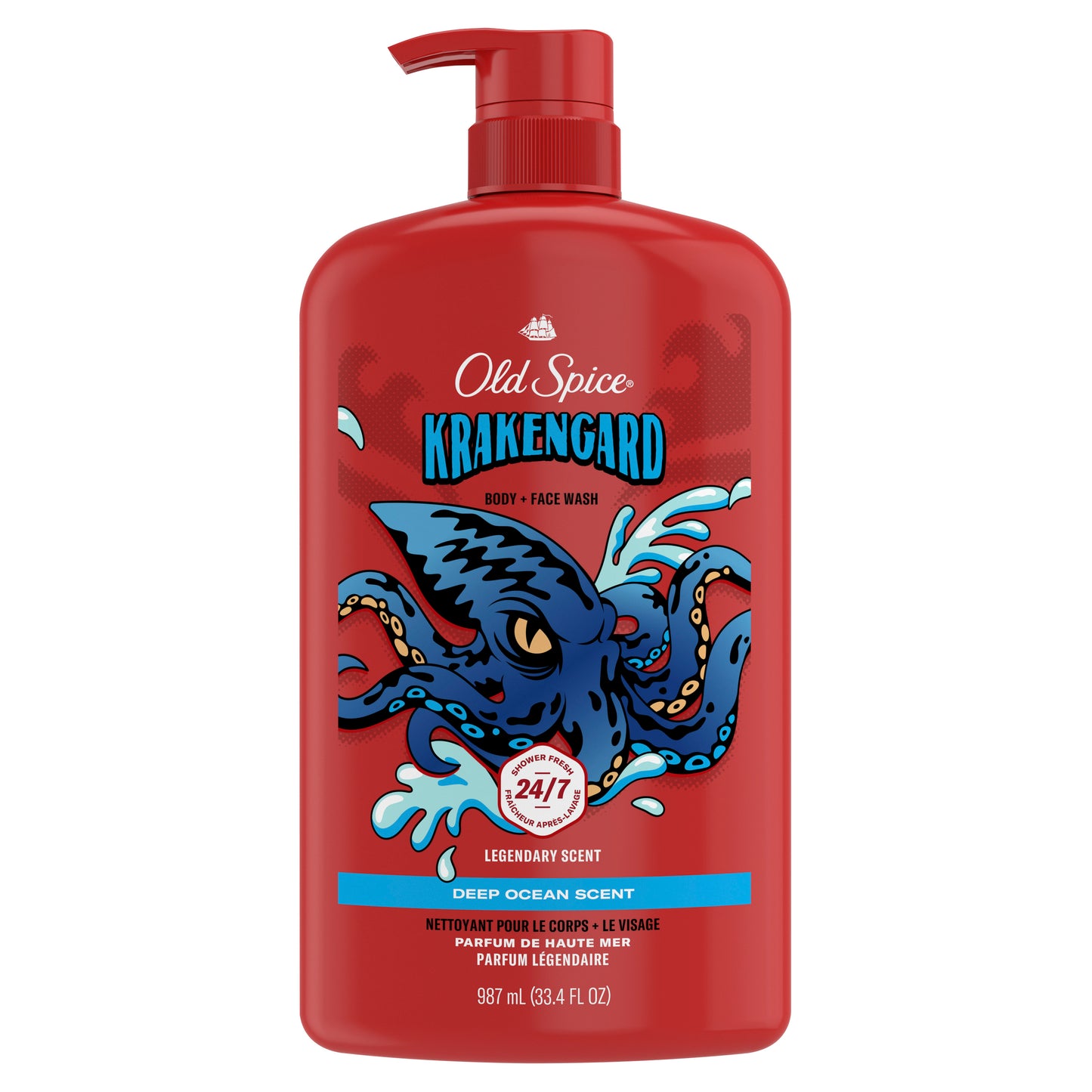 Old Spice Body Wash 33.4 oz - Bold, Long-Lasting Fresh Scent for Men