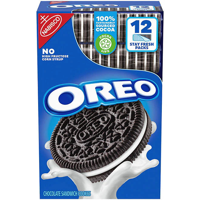 Nabisco Oreo 12-Pack - Classic Chocolate Sandwich Cookies