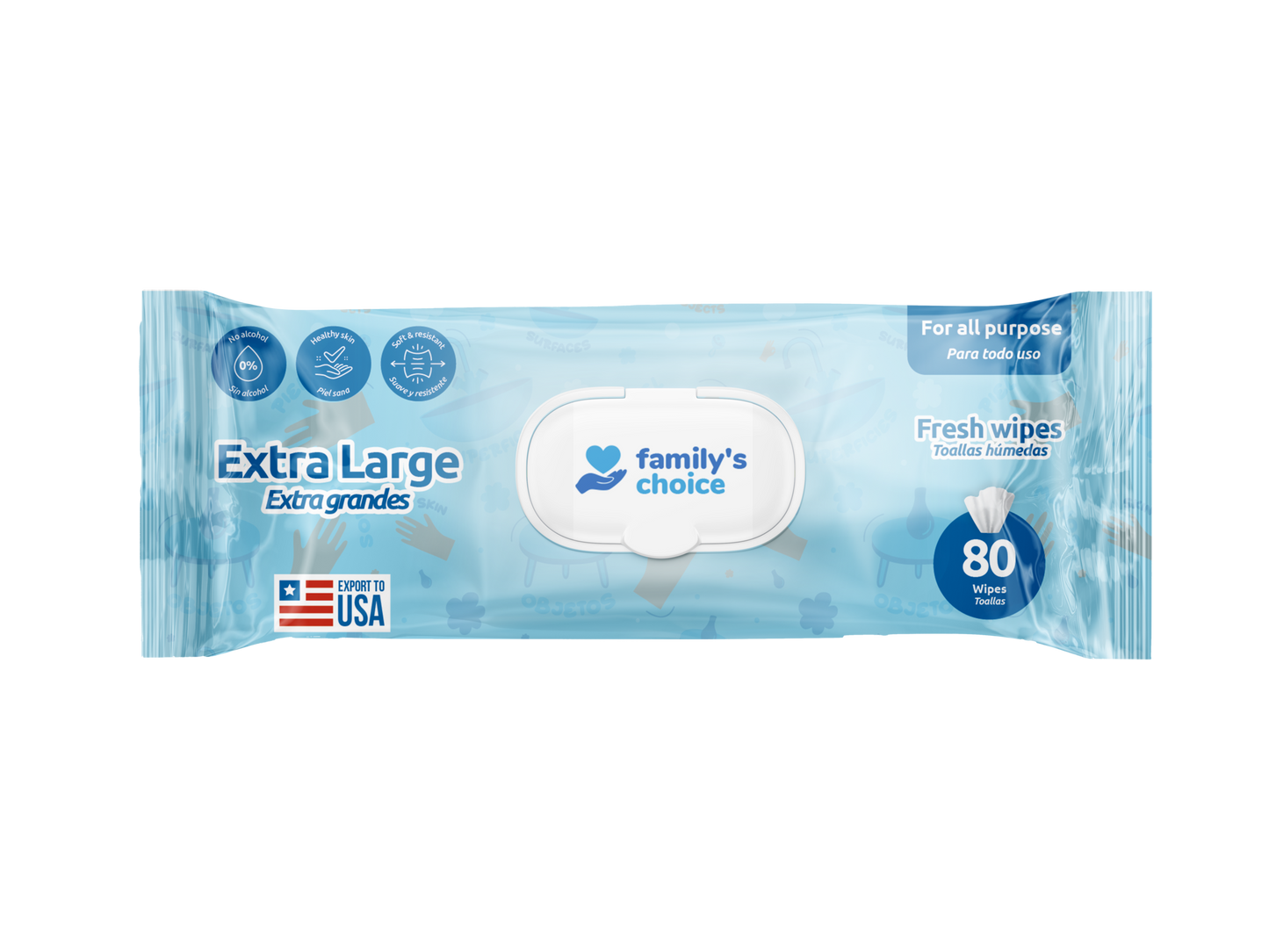Family Choice XL Fresh Baby Wipes 80ct