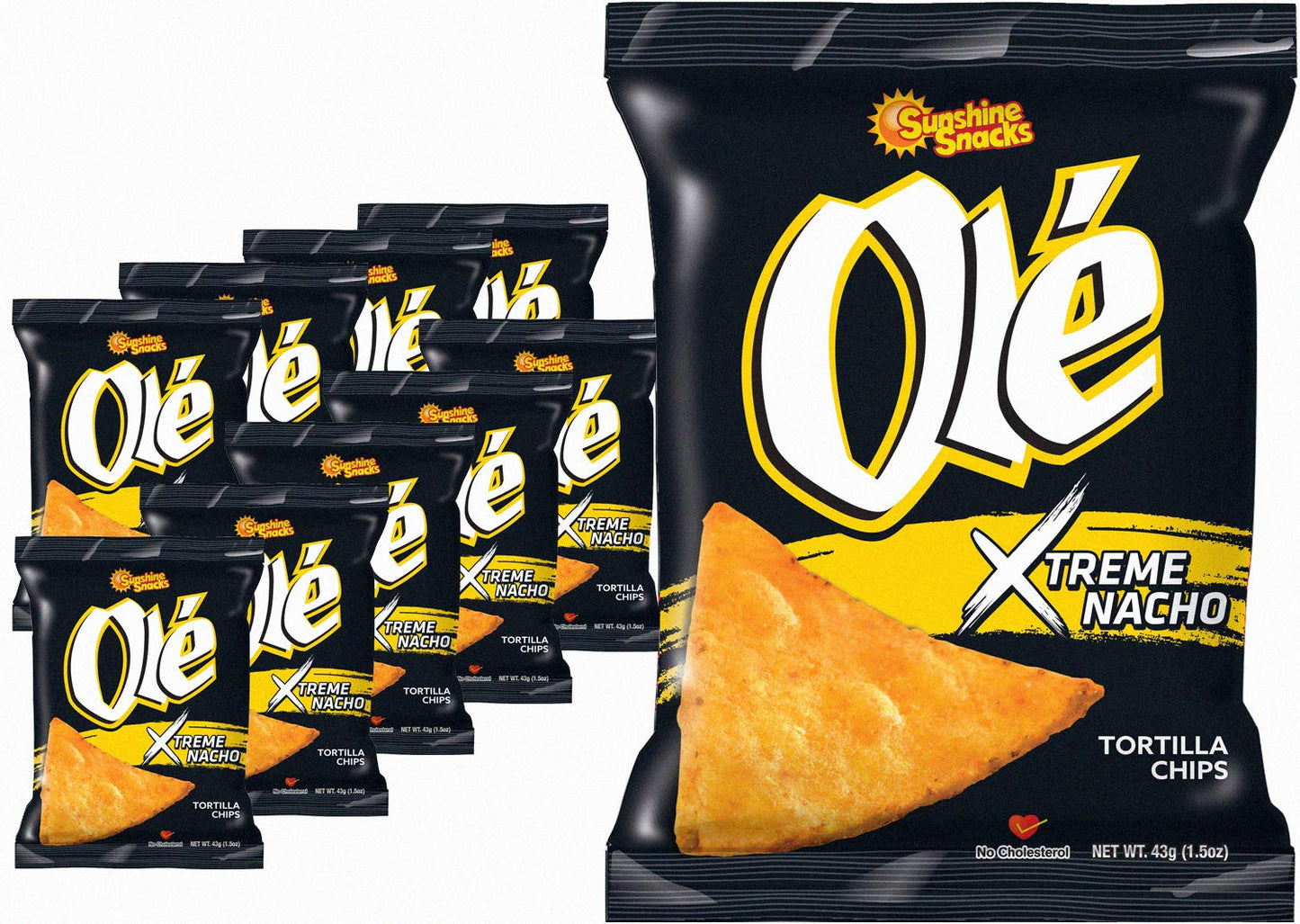 Sunshine Snacks Ole Xtreme Zesty Chips 12-Pack (12 x 43g)