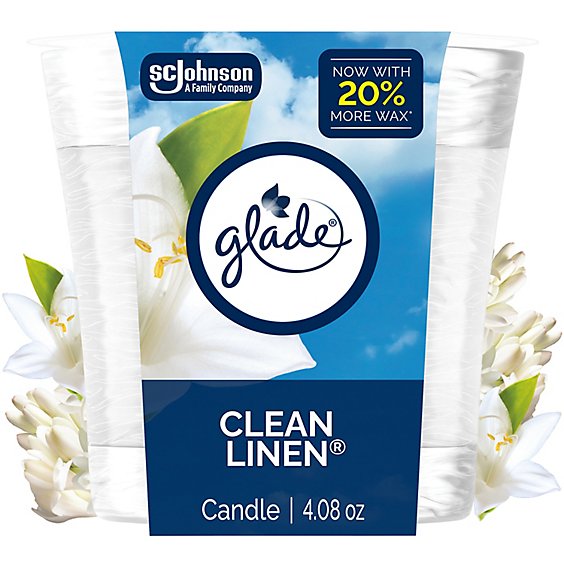 Glade Candle Clean Linen 4.08oz