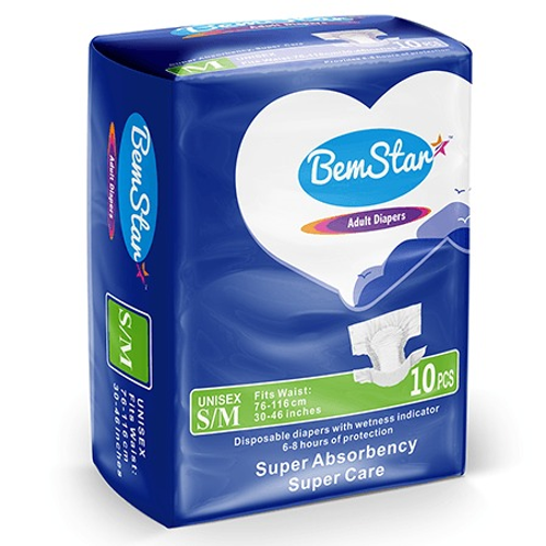 Bemstar Adult Diaper Small 10-Count