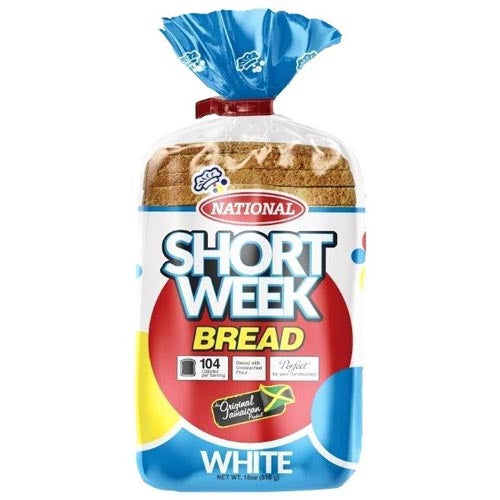 NATIONAL SHORT WEEK BREAD WHITE 510G