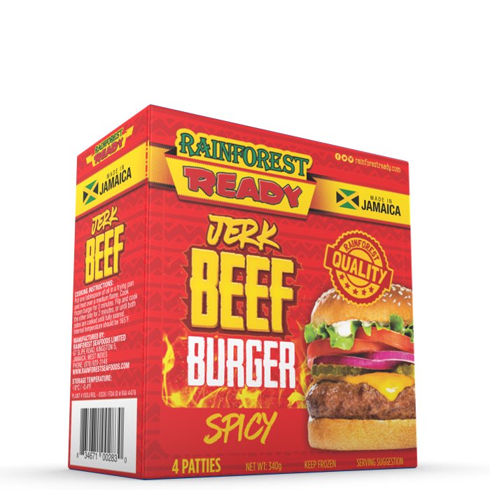 Rainforest Jerk Beef Burgers (Pack of 4)