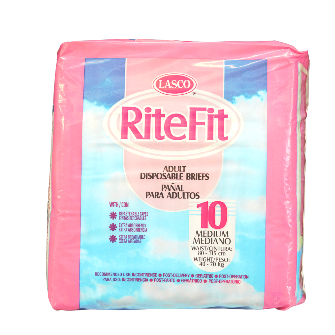 Ritefit Adult Disposable Underwear Large 10-Count
