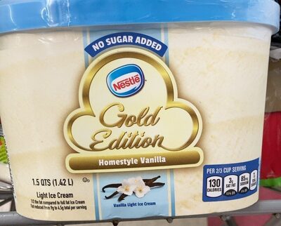 Nestlé Gold Edition Homestyle Vanilla No Sugar Added Ice Cream 1.42L