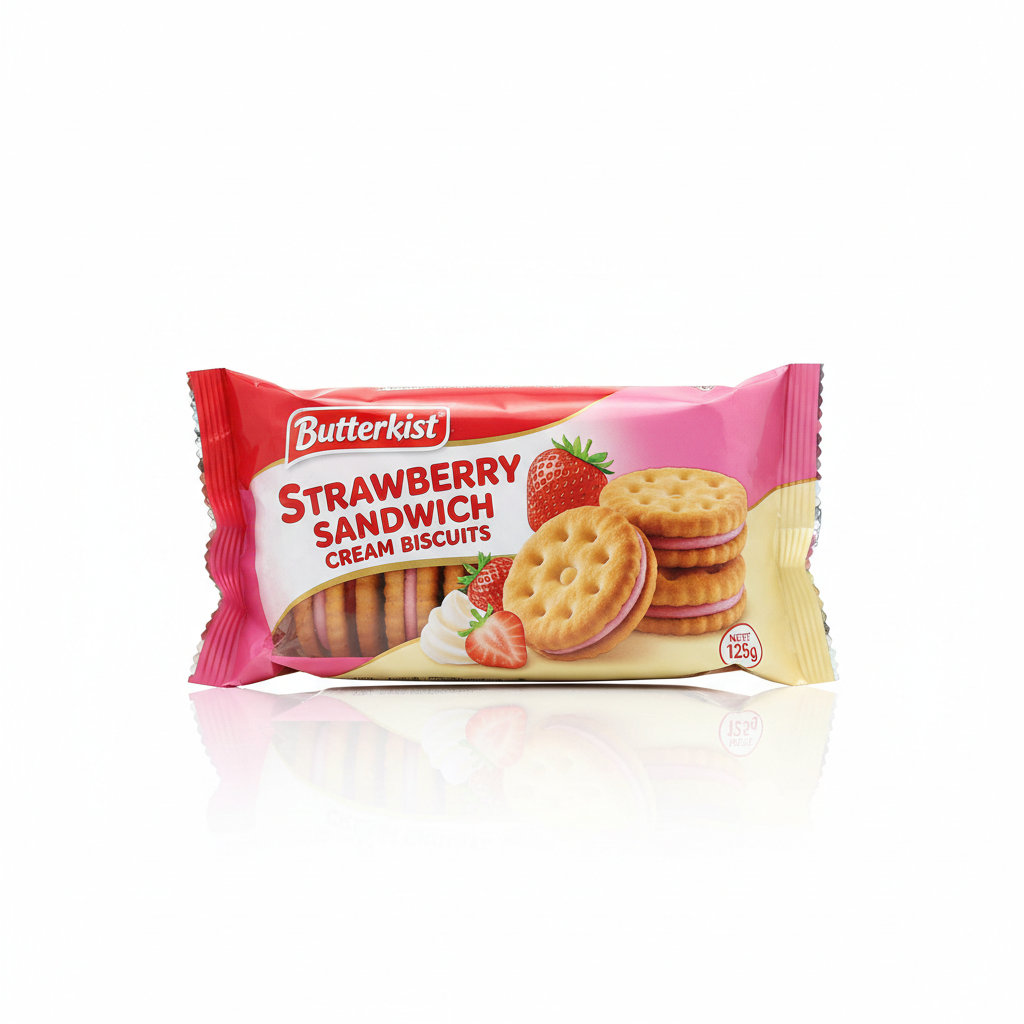 Butterkist Strawberry Sandwich Cookies 125g