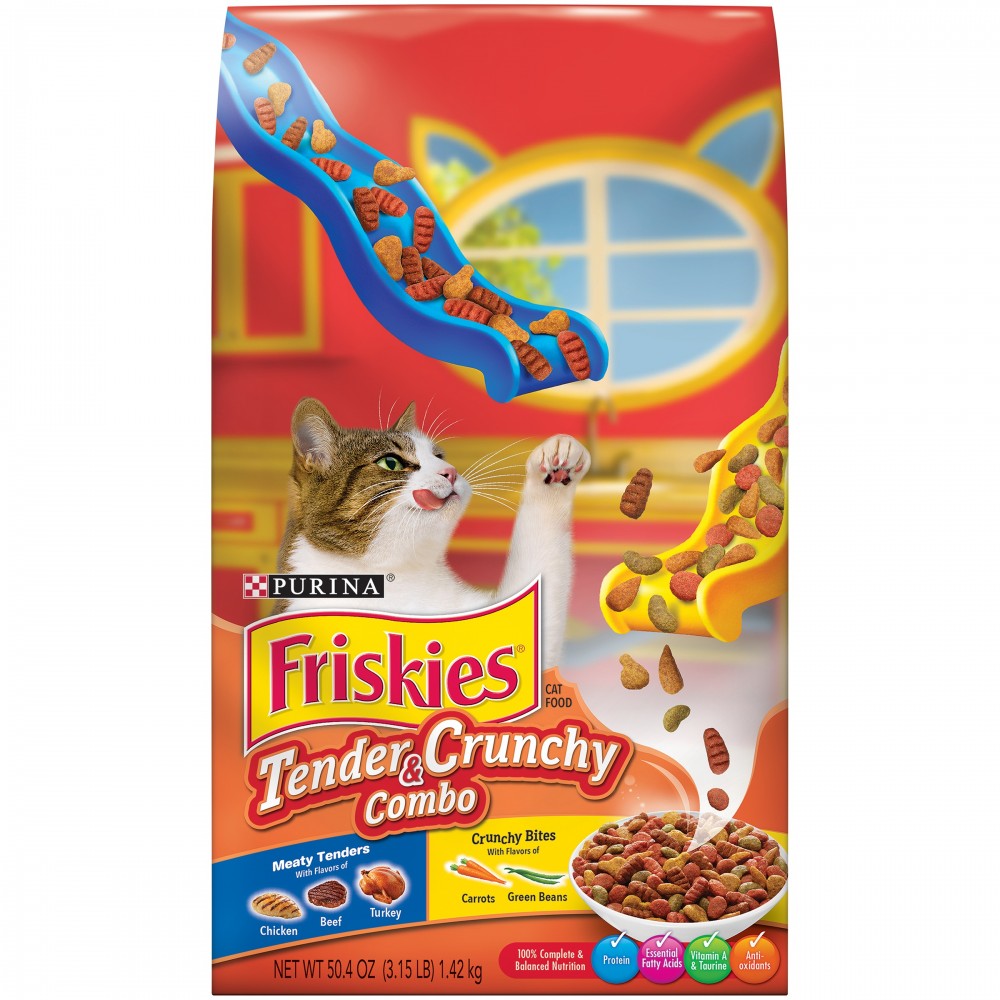 Purina Friskies Tender & Crunchy Combo Dry Cat Food 3.15lb