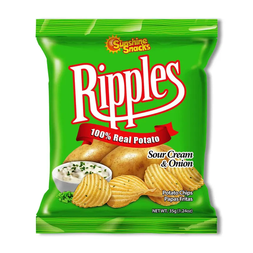 Sunshine Snacks Ripples Sour Cream Chips 35g
