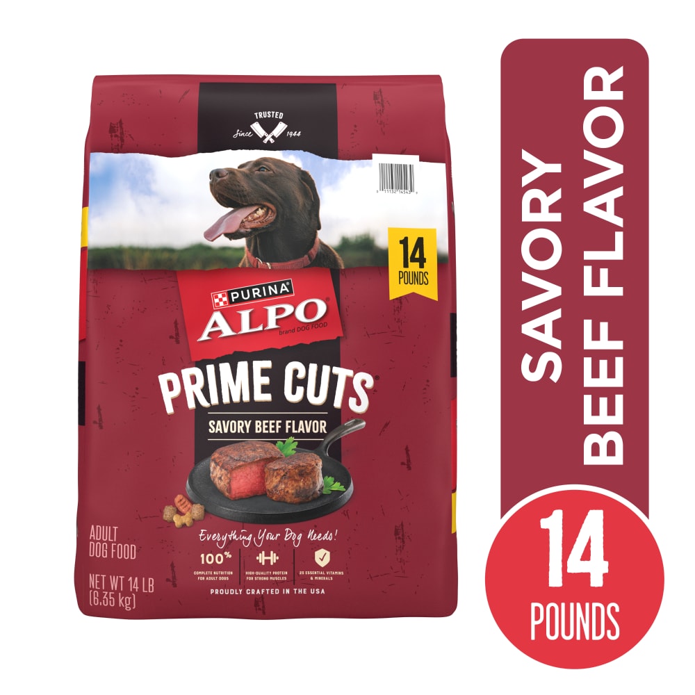 Purina Alpo Prime Cuts with Beef Dry Dog Food 14lb