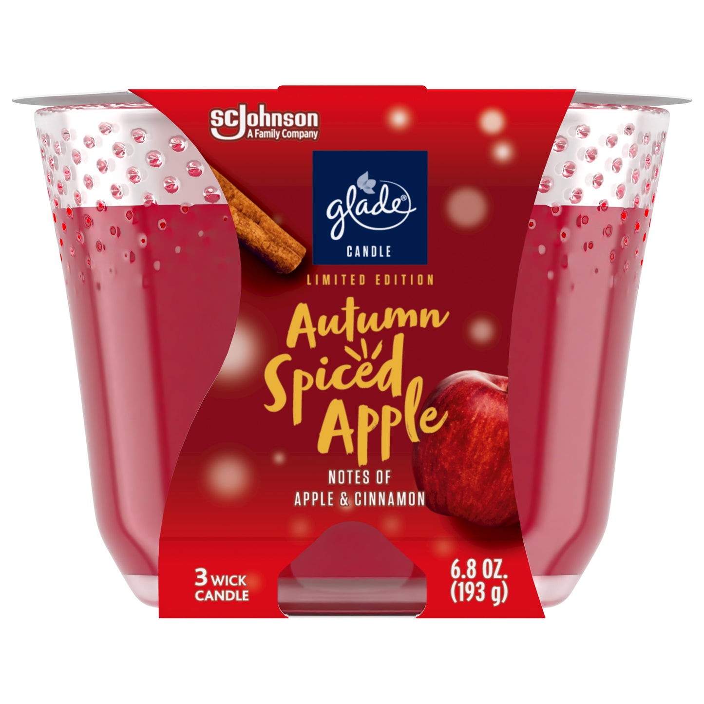 Glade Autumn Spiced Apple 3-Wick Candle 3.8oz