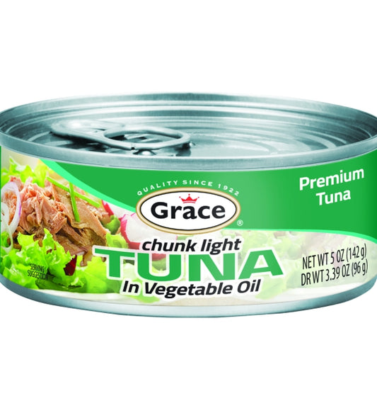 Grace Chunk Light Tuna in Vegetable Oil 142g