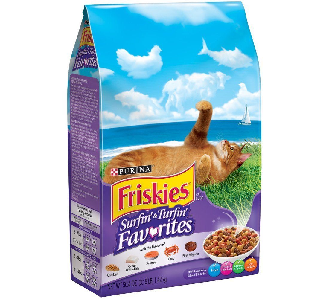 Purina Friskies Surf N Turf Dry Cat Food 3.15lb