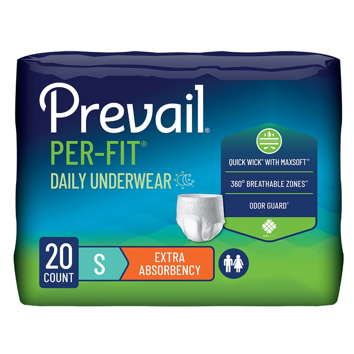 Prevail Daily Disposable Underwear Medium 20-Count - Premium Incontinence Protection