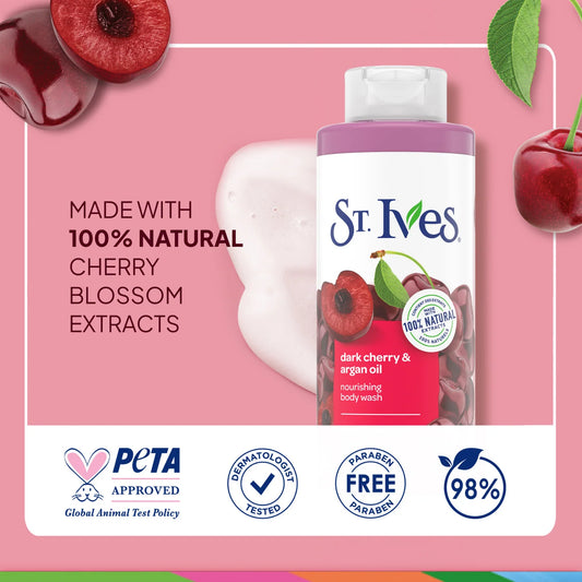 St. Ives Nourishing Body Wash 650ml - Deeply Moisturizing Skin Care