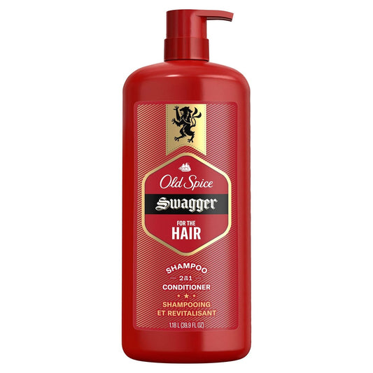 Old Spice Swagger 2-in-1 Shampoo & Conditioner 1.18L - Bold Clean Hair for Men