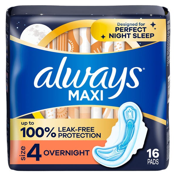 Always Maxi Size 4 Pads 16-Count