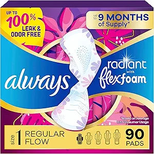 Always Radiant Size 1 Pads 30-Count
