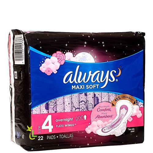 Curves Overnight Maxi Pads – 12 Pieces