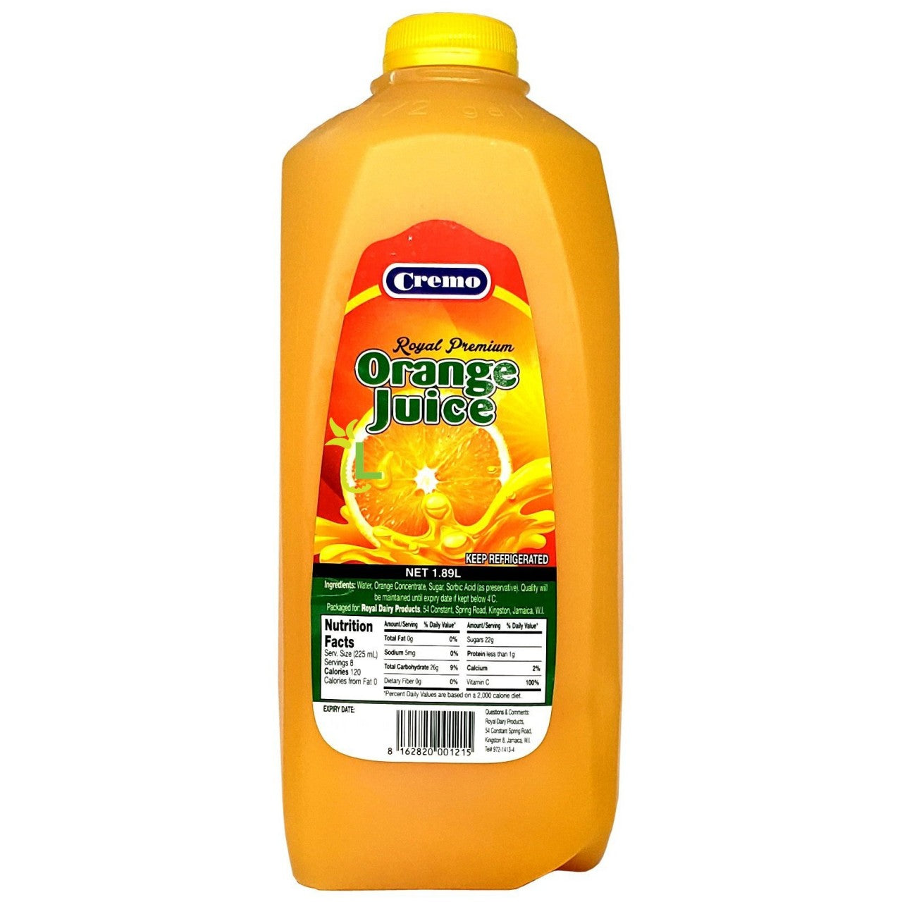 Cremo Orange Juice 1/2 Gallon