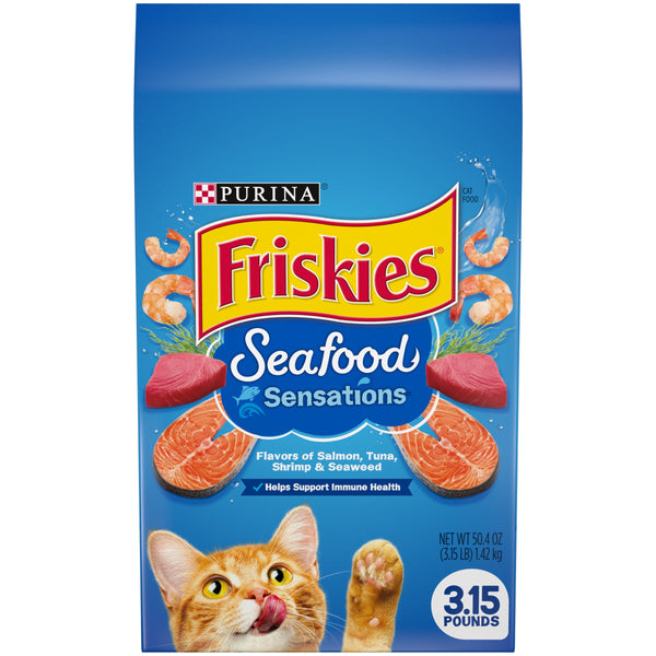 Purina Friskies Seafood Sensations Dry Cat Food 3.15lb