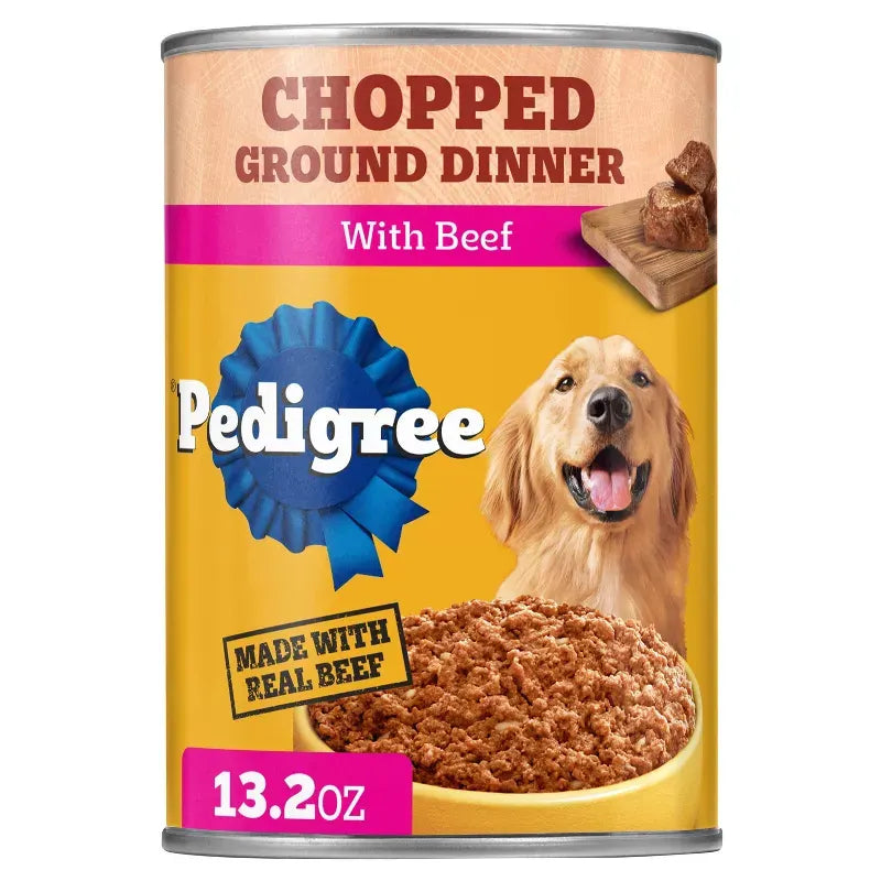 Pedigree Chopped Ground Dinner with Beef Wet Dog Food