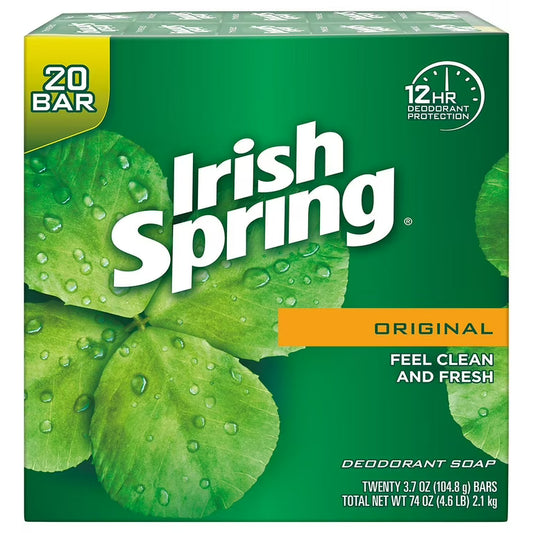 Irish Spring Original Bar Soap 20-Pack – Classic Fresh Clean