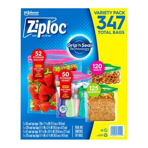BJ Variety Pack Zip Lock Bags - Assorted Sizes