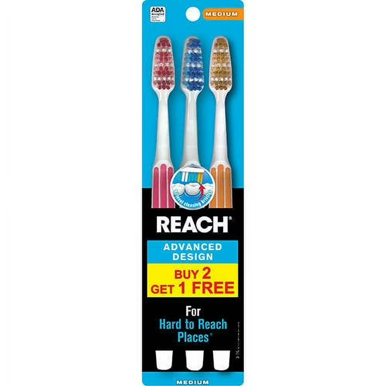 Reach Advanced Design Toothbrush Medium 3-Pack