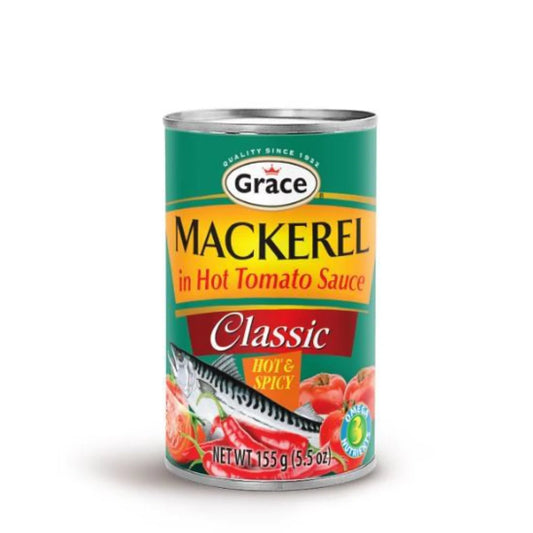 Grace Classic Mackerel in Hot Tomato Sauce 155g