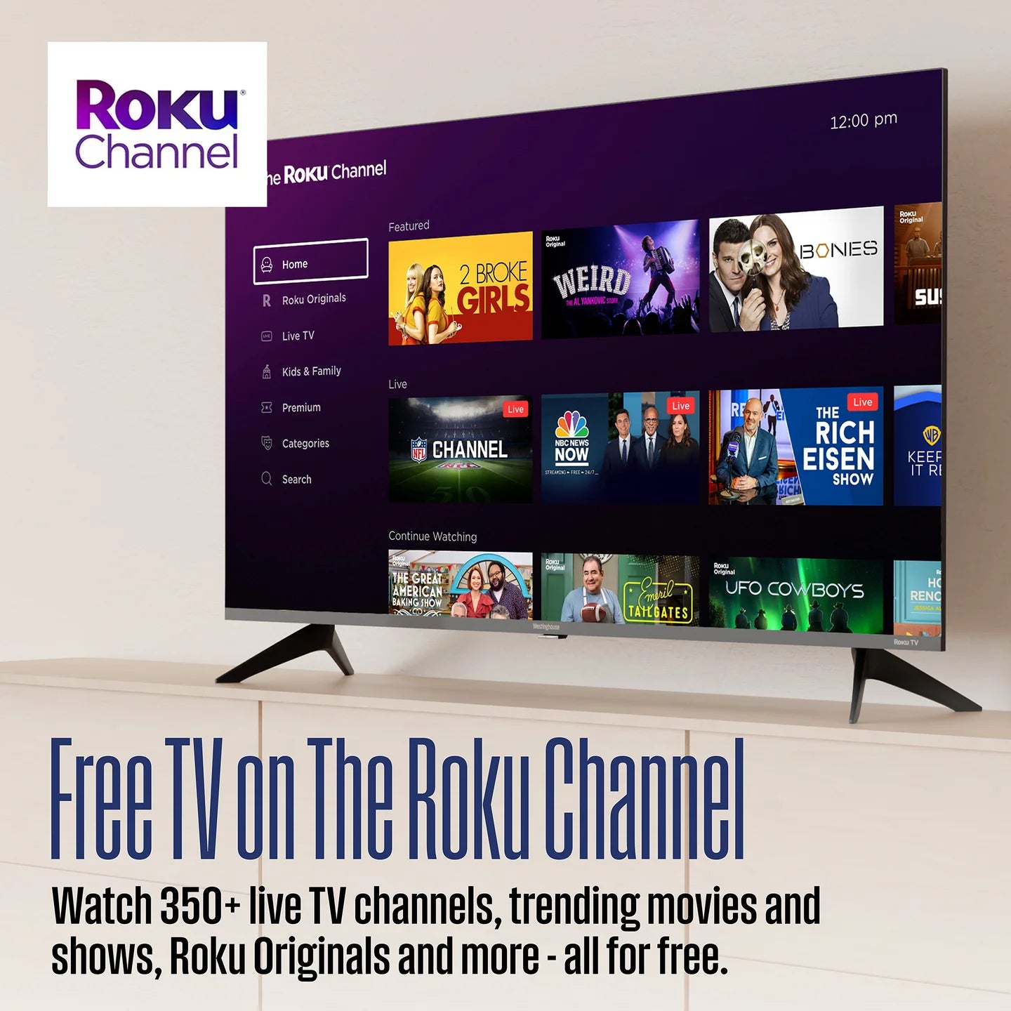 Westinghouse 40" Edgeless 4K UHD Roku TV