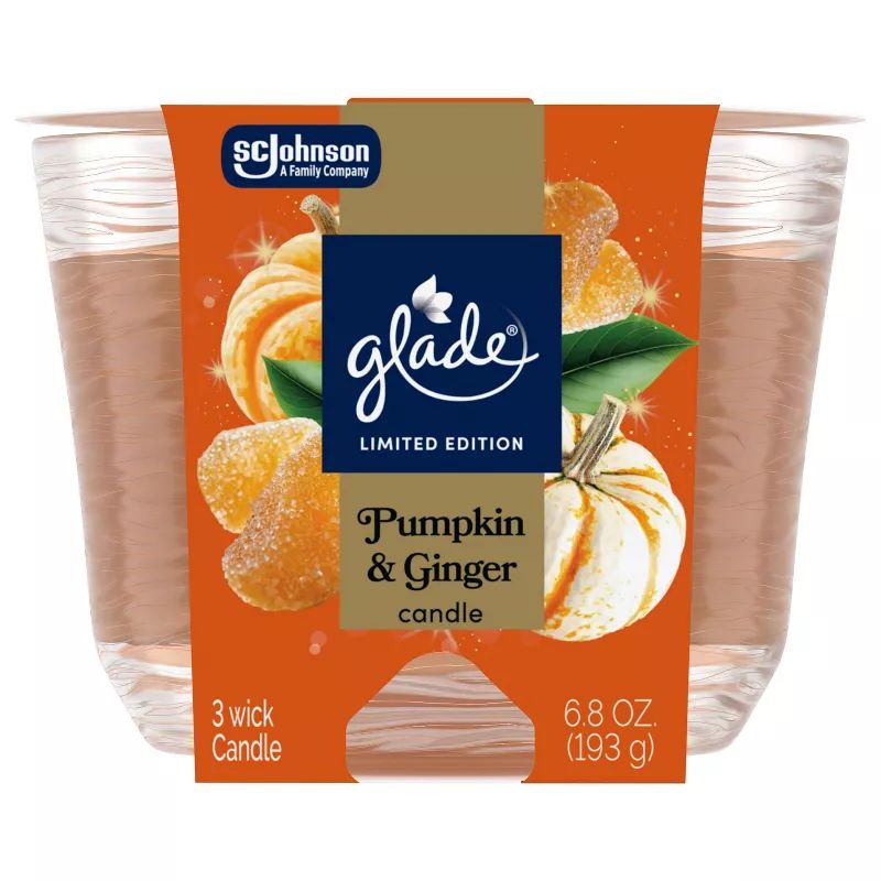 Glade Pumpkin & Ginger 3-Wick Candle 6.8oz