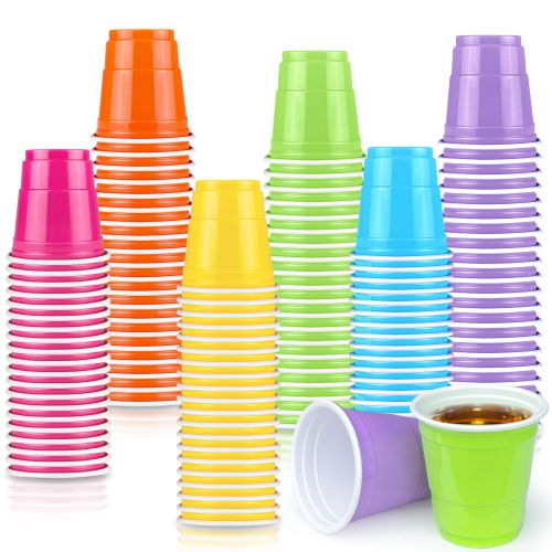 4-Piece Mixed Color Plastic Cup Set