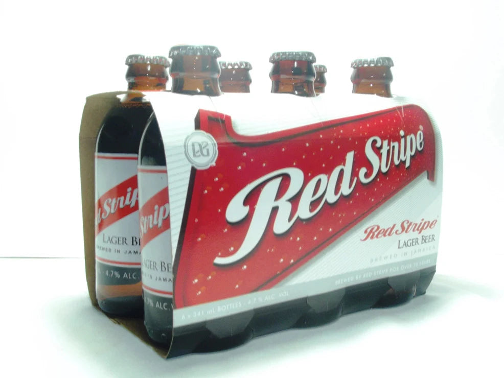 Red Stripe Beer 341ml 6-Pack - Jamaica's Iconic Lager