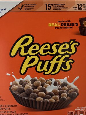 General Mills Reese's Puffs 729g - Peanut Butter Chocolate Breakfast Cereal