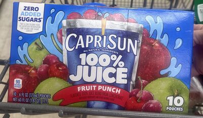 Capri Sun 100% Juice - Kids Drink Pouches (Pack of 10)