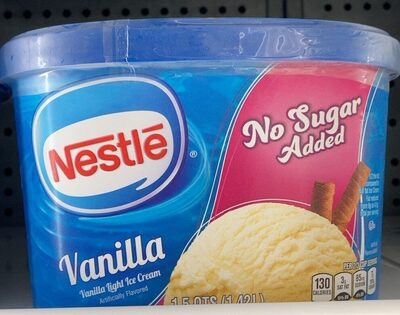 Nestle Vanilla No Sugar Added Ice Cream 1.42L