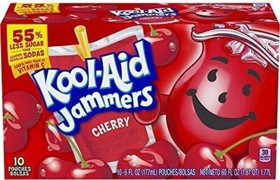 Kool-Aid Jammers Cherry 10-Pack - Kids Juice Pouches