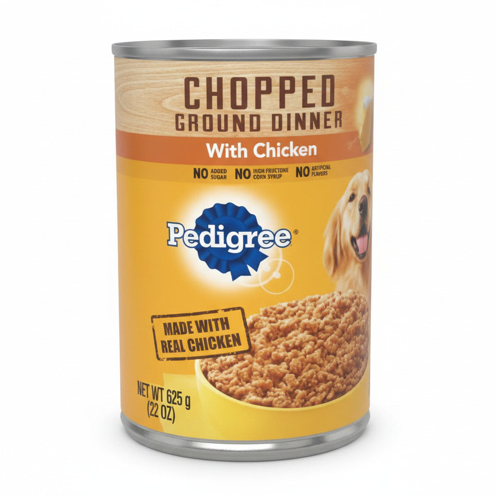 Pedigree Chopped Ground Dinner with Chicken Wet Dog Food
