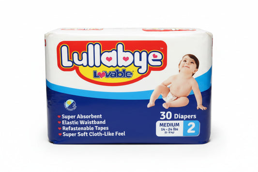 Lullabye Baby Diapers Medium 30-Count