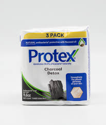 Protex Charcoal Antibacterial Bar Soap 3-Pack - Deep Detoxifying Skin Cleanse