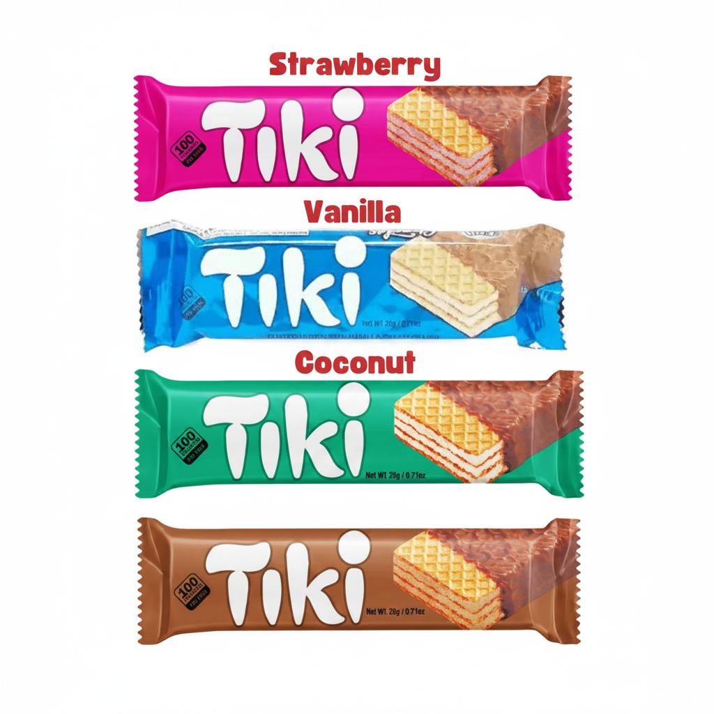 Charles Tiki Coconut Wafer Bars 12-Pack