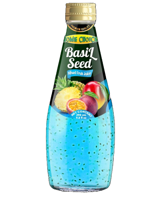 HOME CHOICE BASIL SEED MIXED FRUIT JUICE 290ML
