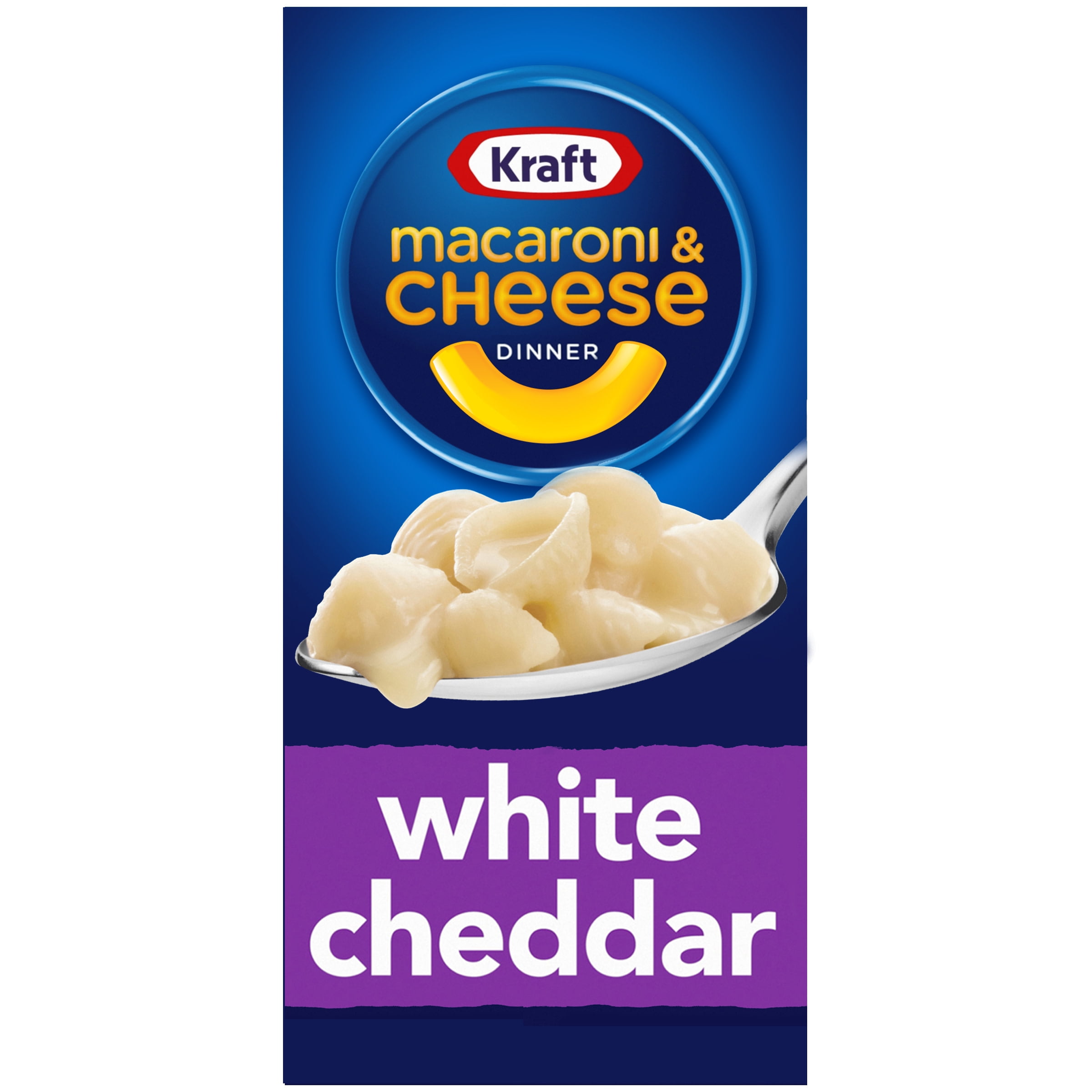 KRAFT MAC & CHEESE WHITE CHEDDAR PASTA SHELLS  7.3oz