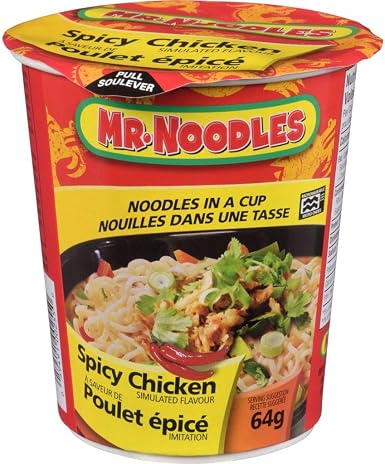 MR NOODLES SPICY CHICKEN CUP SOUP 64g