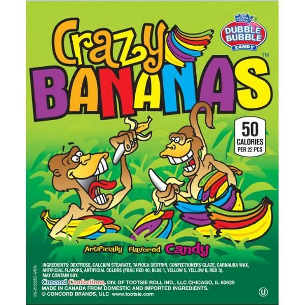 TROPITREATS CRAZY BANANA COATED CANDY 90g